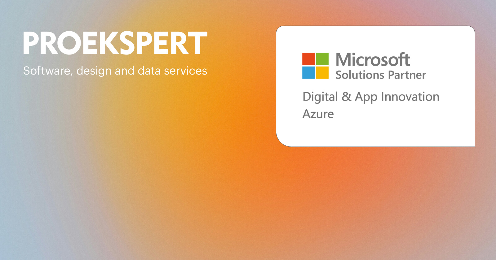 Proekspert recognized by Microsoft